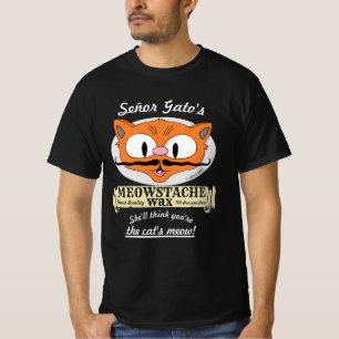 T-shirt Poignée de Señor Gato en CIRE MEOWSTACHE Mustache