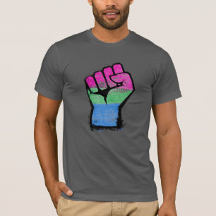 T-shirt Poing de fierté polyssexuelle