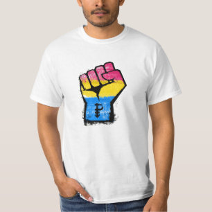 T-shirt Poing de protestation pansexuel