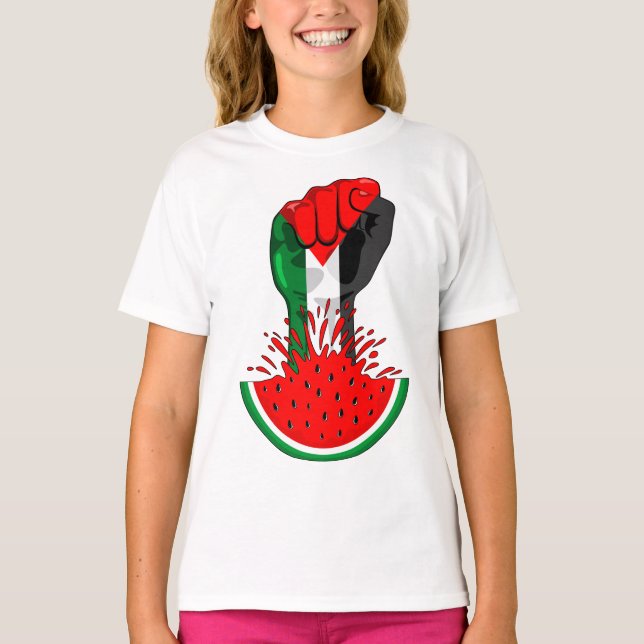 T-shirt Poing de résistance palestinienne sur le symbole d (Devant)