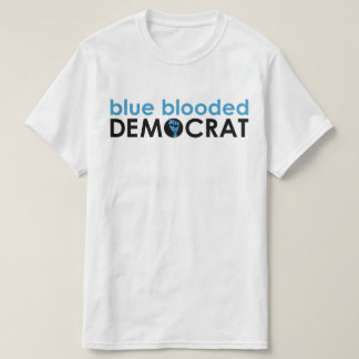 T-shirt poing démocrate de sang bleu