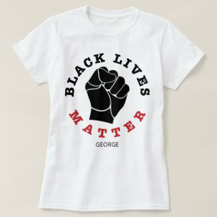 T-shirt Poing élevé Black Lives Matter Nom Customisé