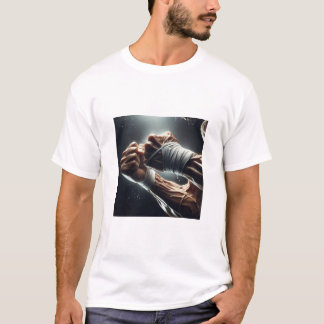 T-shirt Poings de boxe intense enveloppés Fitness musculai