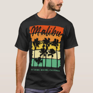 T-shirt Point Dume Malibu California Palm Trees Retro