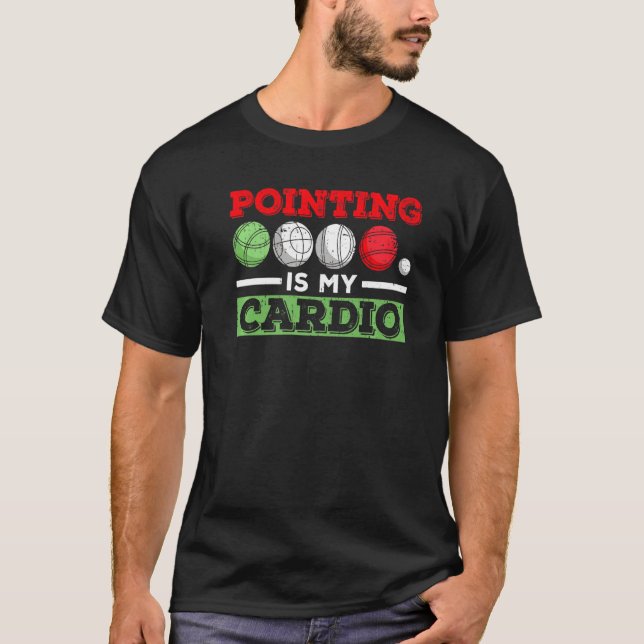 T-shirt Point Est Mon Citation Cardio Pour Un Bocce Italie (Devant)