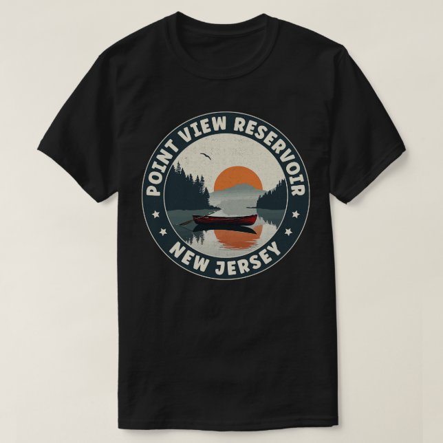 T-shirt Point View Réservoir New Jersey Sunset (Design devant)