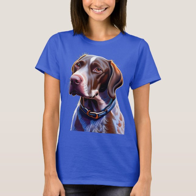 T-shirt Pointeur à cheveux court allemand Imaginaire migno (Devant)