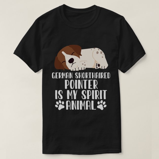 T-shirt Pointeur à cheveux courts allemand est My Spirit A (Design devant)