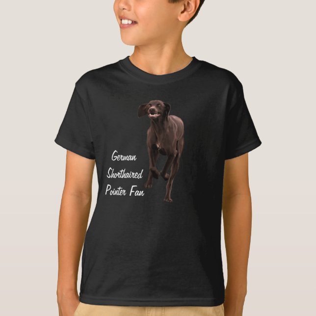 T-shirt Pointeur à cheveux courts allemand - Vêtements pou (Devant)