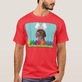 T-shirt Pointeur à courte distance allemand avec oreilles