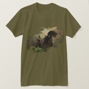 T-shirt pointeur À poils durs allemand