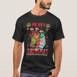 T-shirt Pointeur Allemand À Brun En Choc Fun Noël