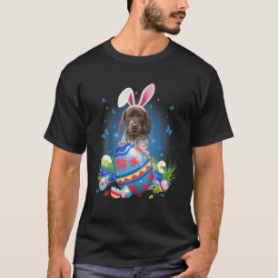 T-shirt Pointeur allemand à poils courts avec panier d'oeu