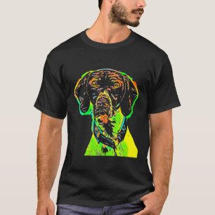 T-shirt Pointeur Allemand Pointeur Chien Visage Chiot Pop 