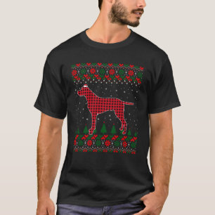 T-shirt Pointeur de Buffalo Rouge Pointé Chien moche Xmas