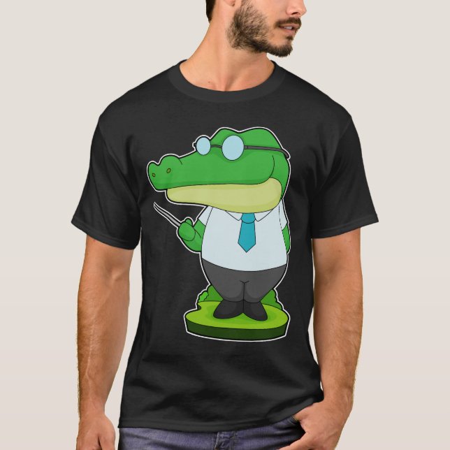 T-shirt Pointeur enseignant crocodile (Devant)