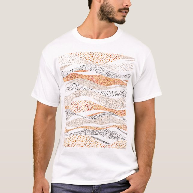 T-shirt Pointillisme Wavy Polka : Doux Doux Textile (Devant)
