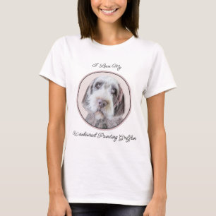T-shirt Pointing à poils durs Peinture Griffon - Art Chien