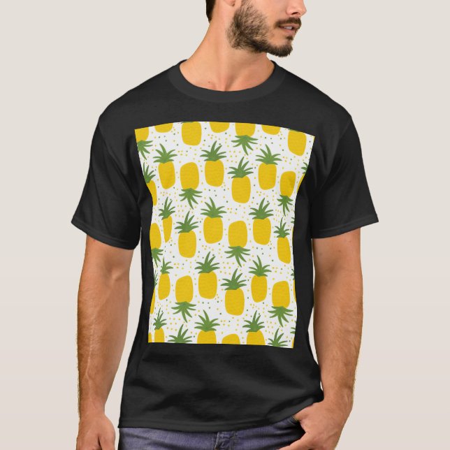 T-shirt Points d'ananas : Conception de fruits d'été (Devant)