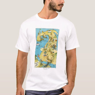 T-shirt Points de bande dessinée d'intérêt sur Cape Cod