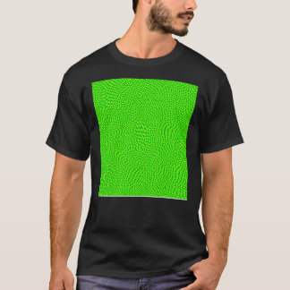 T-shirt Points d'illusion optique vert néon brillant
