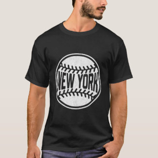 T-shirt Points vintages De Baseball À New York