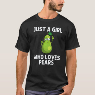 T-shirt Poire Cool Pour Filles Enfants Poires Fruit Nourri