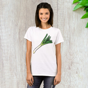 T-shirt Poireau vert simple légume