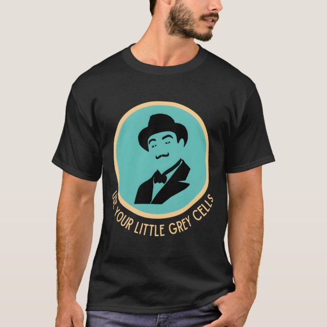 T-shirt Poirot Utilisez Vos Petites Cellules Grises Mousta (Devant)