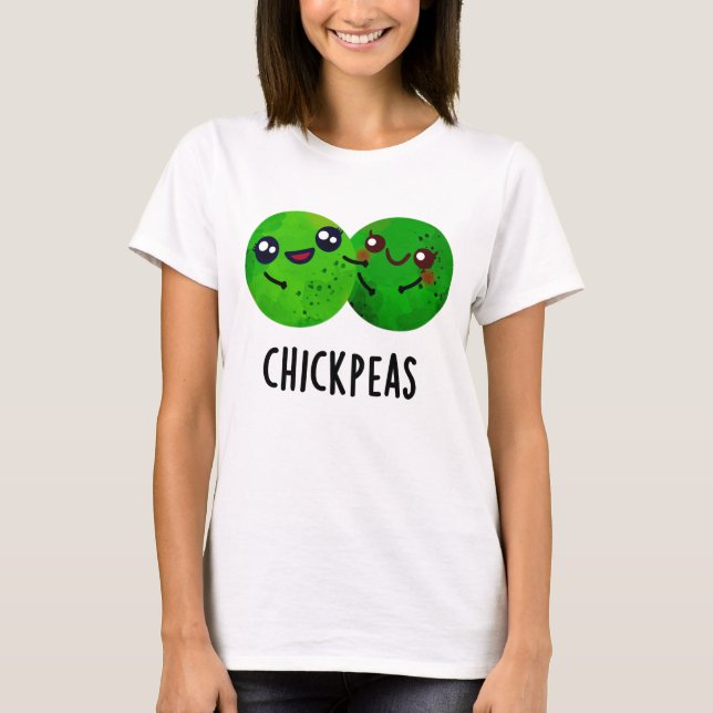 T-shirt Pois chiches amusant Petit pois de pois de fille (Devant)