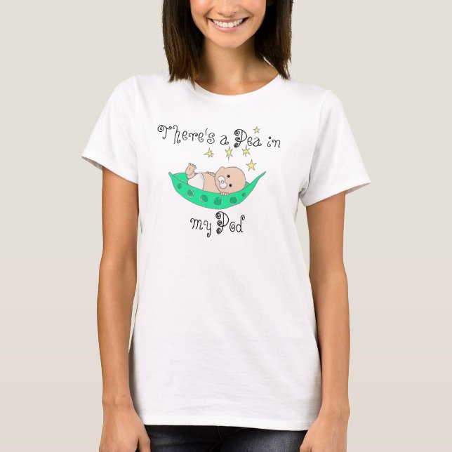 T-shirt Pois de bébé dans une cosse (Devant)