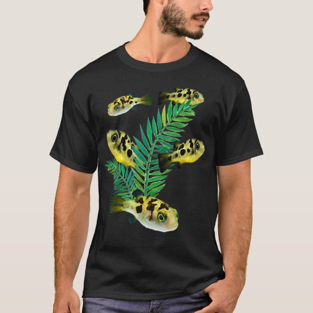 T-shirt Pois de pois Aquarium Poisson nain Puffer Poisson  (Devant)