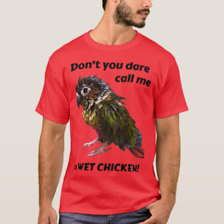 T-shirt Pois de poulet mouillé Vert Jouet Conure Baignée C