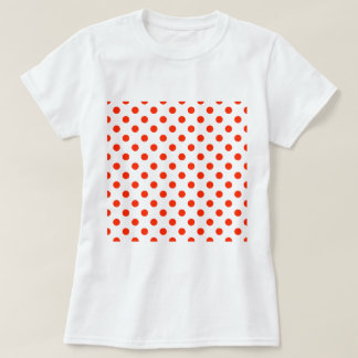 T-shirt Pois grand - rouge lumineux sur le blanc