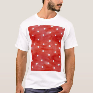 T-shirt Pois rouge, aquarelle motif sans couture.