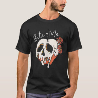 T-shirt Poison Bite Me Wicked Apple Automne Halloween Tee 
