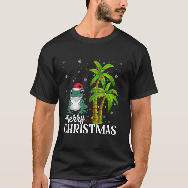 T-shirt Poison Dart Frog Lovers Men Women Xmas Tree Lights (Devant)
