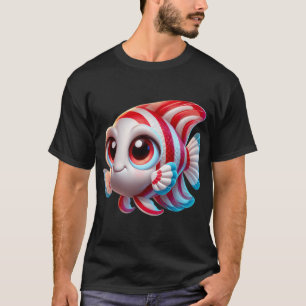 T-shirt Poisson-ange à la menthe poivrée adorable