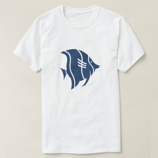 T-shirt poisson bleu (Design devant)