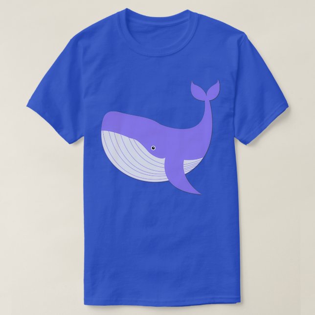 T-shirt Poisson Bleu baleine cachale illustration (Design devant)