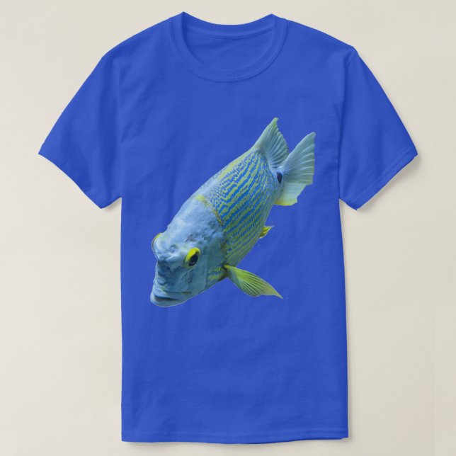 T-shirt Poisson bleu et jaune (Design devant)