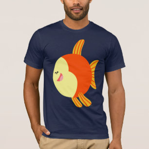 T-shirt poisson caricature mignonne et moelleuse