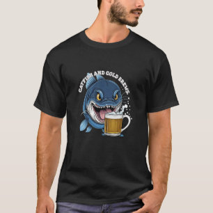 T-shirt Poisson-chat et boissons froides Amateur de pêche