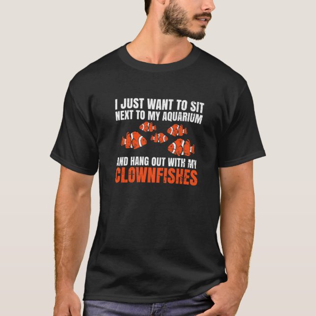 T-shirt Poisson clown anémone pour un propriétaire d'aquar (Devant)