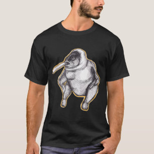 T-shirt Poisson dans un poulet fumant une cigarette (bordu