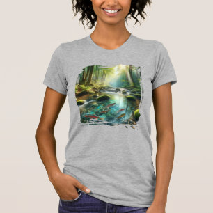 T-shirt Poisson Dans Un Ruisseau
