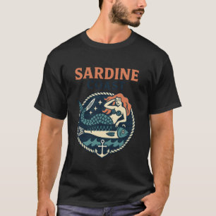 T-shirt Poisson de la côte en conserve Mermaid Summer