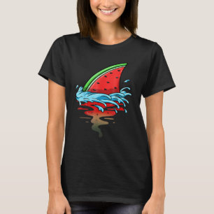 T-shirt Poisson de pastèque de requin Semence de tranches