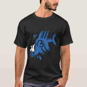 T-shirt Poisson de style cartoon mignon dans l'art pop rét
