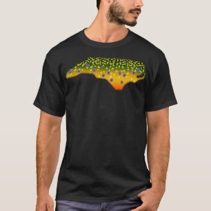 T-shirt Poisson de truite broyée North olina State Map Pêc